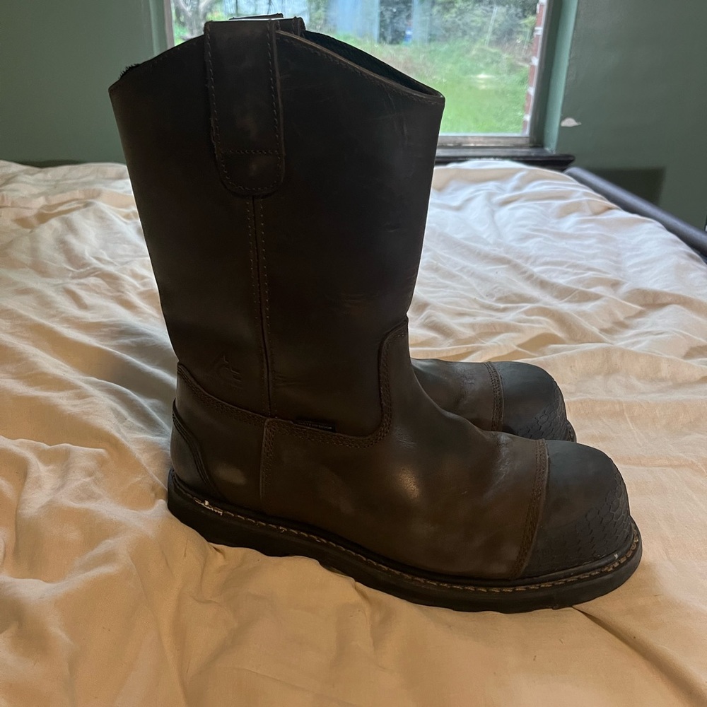 Ace steel toe work boots
